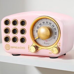 Pink Retro Bluetooth Speaker